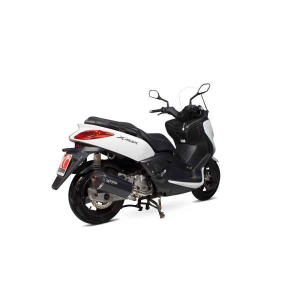 Scorpion Exhaust Yamaha X-Max 125 2008 - 2016 Serket Parallel Full System Black Ceramic Coated Sleeve